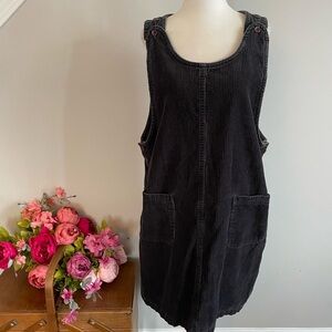 Karen Scott Charcoal Corduroy Mini Dress